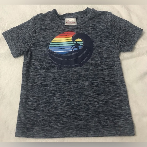 Hanna Andersson Other - Hanna Andersson size 3T kids T-shirt Heathered blue surfing 🏄‍♂️